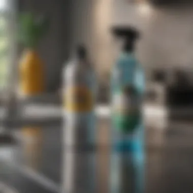Essential Cleaning Solutions Variety of cleaning products for stainless steel
