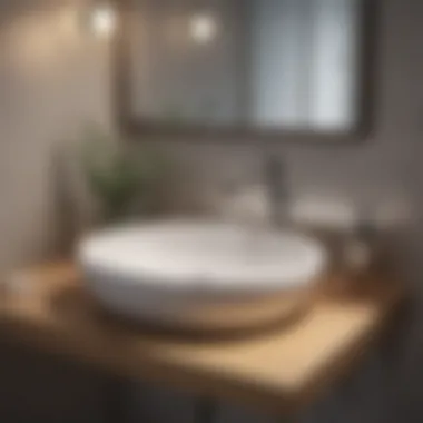 Sanitized Bathroom Sink A sanitized bathroom sink with shining fixtures