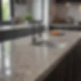 A gleaming kitchen countertop after cleaning