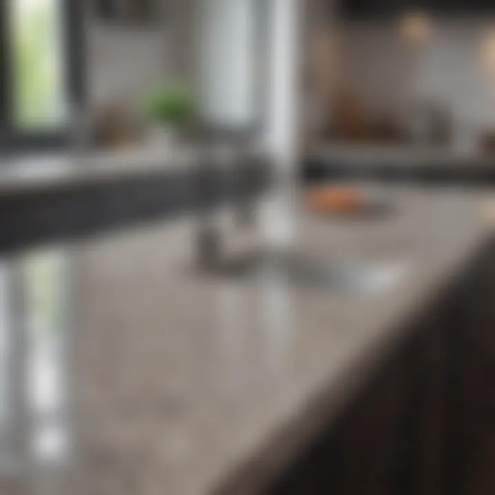 A gleaming kitchen countertop after cleaning