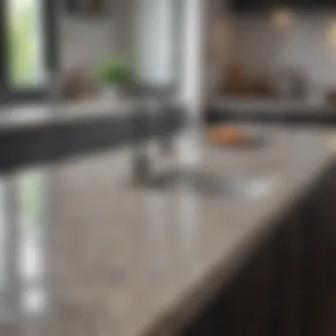 Spotless Kitchen Countertop A gleaming kitchen countertop after cleaning