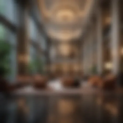 Luxury hotel lobby in Atlanta