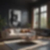 Elegant apartment living room with modern decor