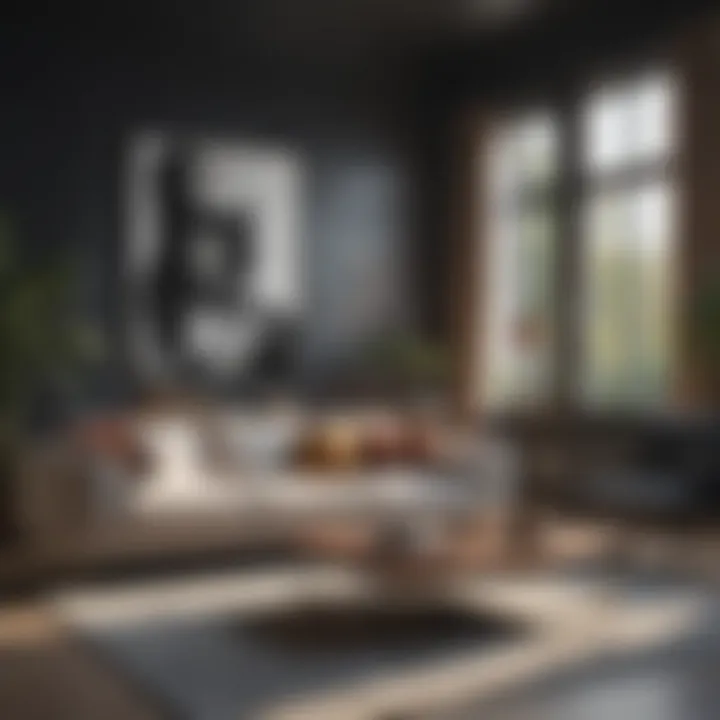 Elegant apartment living room with modern decor