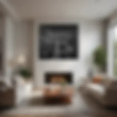 Visual Example of Artwork Placement in a Living Room Visual example of artwork placement in a living room