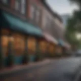 Vibrant street scene in Atlanta showcasing local shops.