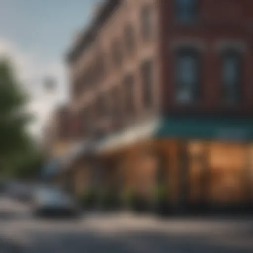 A vibrant street scene showcasing local shops and cafes in Chicago's Wicker Park neighborhood.
