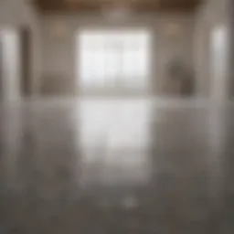 Sparkling clean tile floor reflecting light