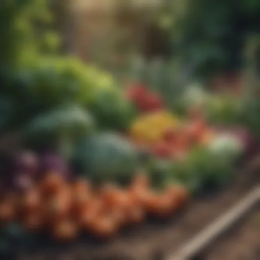 Vibrant garden displaying a variety of vegetables