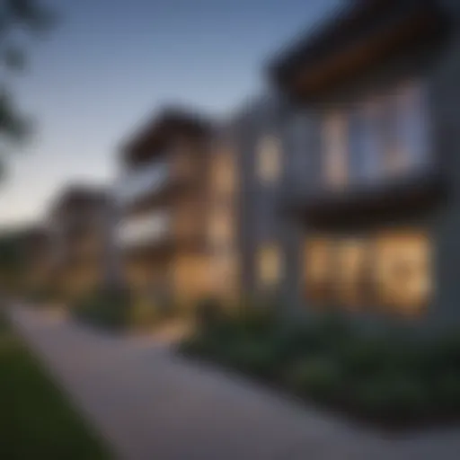 Exterior view of Braeburn Village Apartments showcasing modern architecture