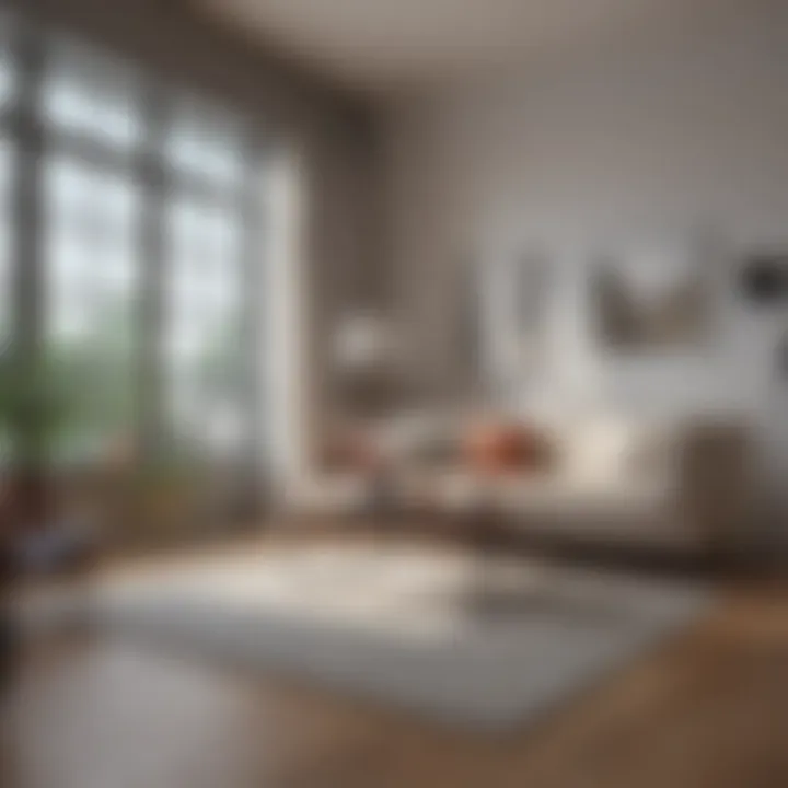 A close-up illustration of a square footage calculation formula