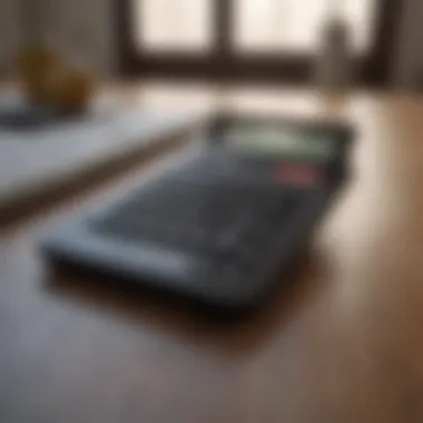 Calculating square footage on a calculator