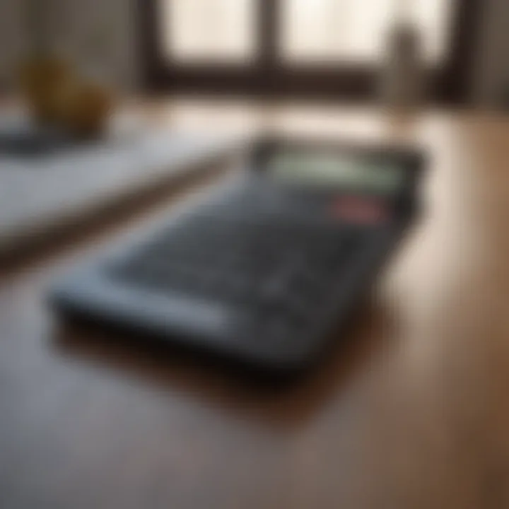 Calculating square footage on a calculator