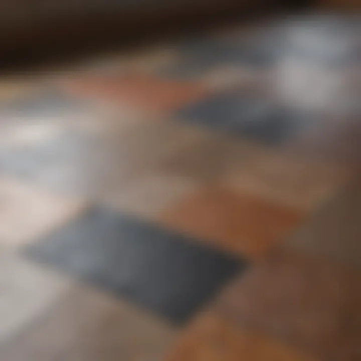 Different flooring materials