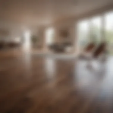 Beautifully arranged room with laminate flooring