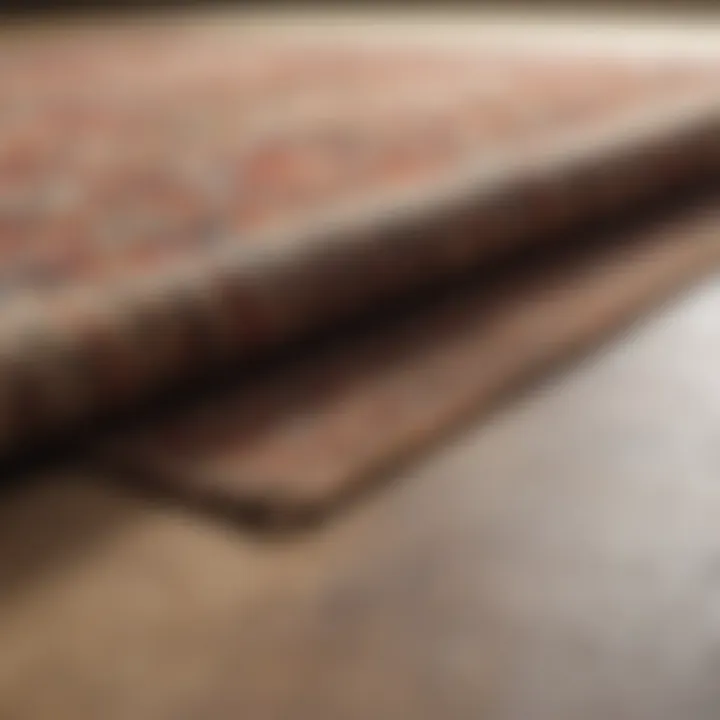 A freshly cleaned area rug being air-dried in a sunny spot.