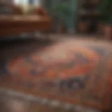A pristine area rug showcasing vibrant colors and intricate patterns.