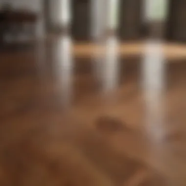 Before and after hardwood floor cleaning comparison