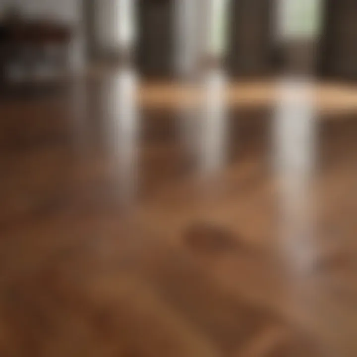 Before and after hardwood floor cleaning comparison