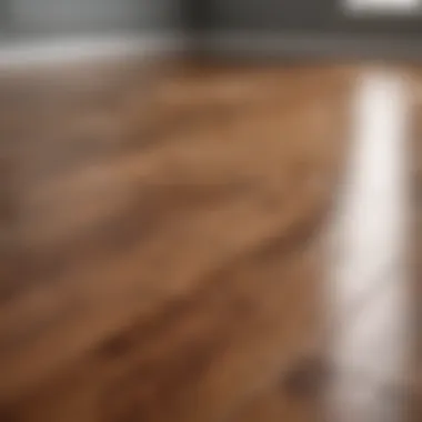 Shiny hardwood floor after cleaning