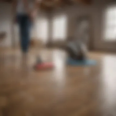 Demonstrating Effective Cleaning Techniques Step-by-step demonstration of cleaning laminate flooring