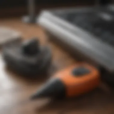 Tools laid out for vent cleaning