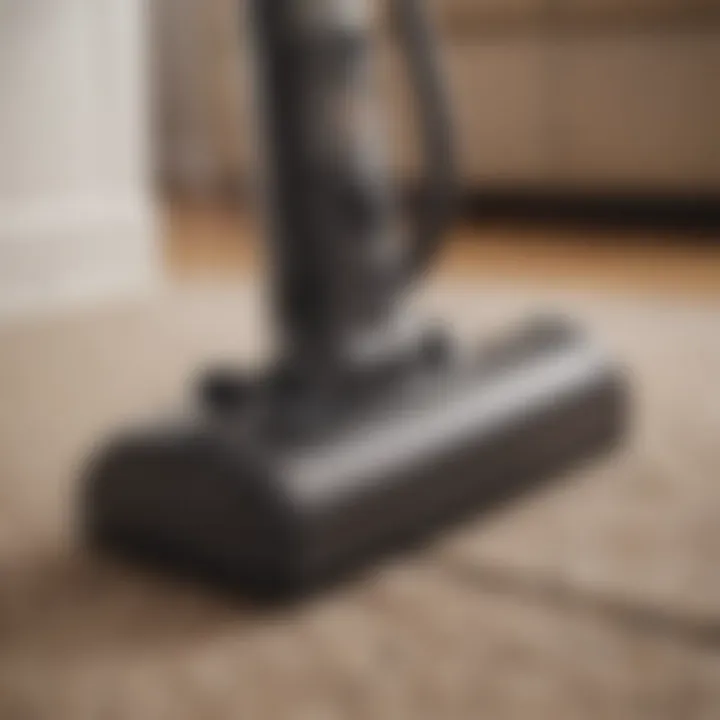 Person using a vacuum on a vent