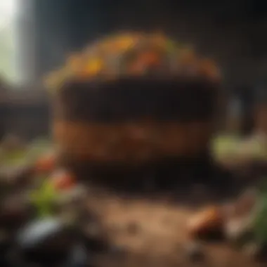 Optimizing Compost Layers for Small Spaces Healthy compost mixture with layers of organic waste