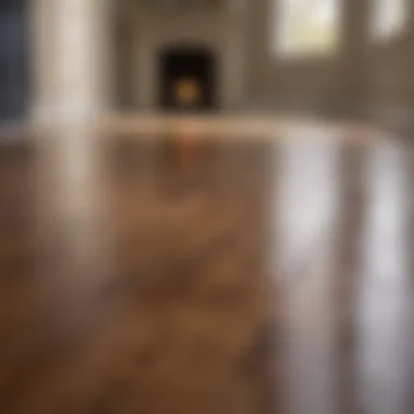 Before and after cleaning hardwood floor