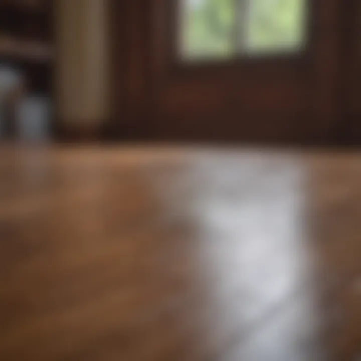 Professional cleaning service working on hardwood floor