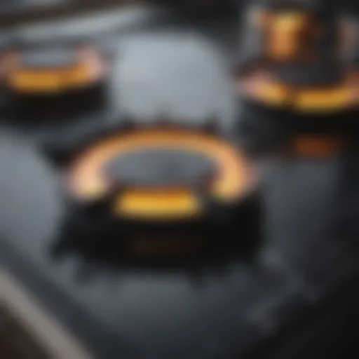 Close-up view of a pristine electric stove top