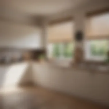 Elegant Kitchen with Clean Blinds Elegant kitchen with clean blinds and natural light