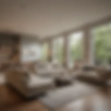 Inviting Interiors of Four-Bedroom Rentals Spacious living room in a four-bedroom rental