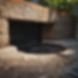 Close-up of a clean outdoor drain showcasing proper maintenance