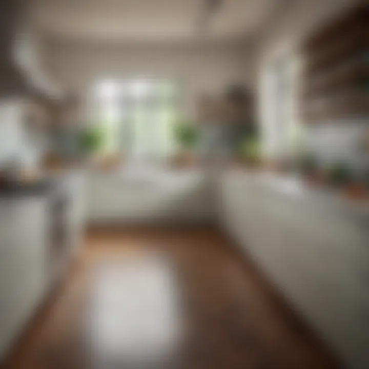 A beautifully organized kitchen with fresh herbs and vibrant ingredients.