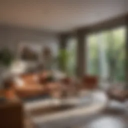 A cozy living room setup to inspire first-time renters.
