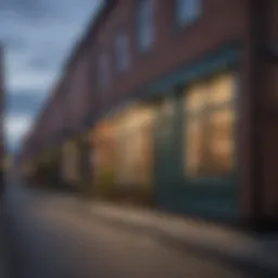 Vibrant street view in York showcasing various rental properties