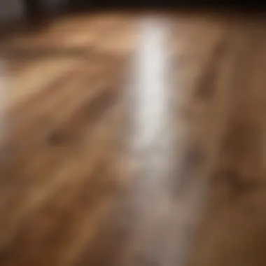 Shiny wooden floor after cleaning with vinegar