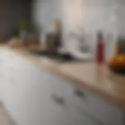 Clean and organized kitchen countertop showcasing effective cleaning methods