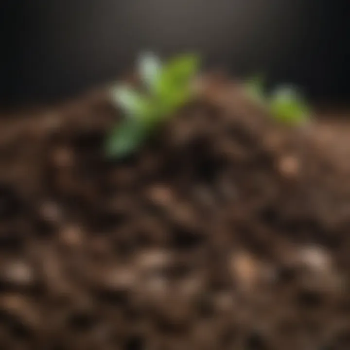 Nutrient-rich soil created from composting process