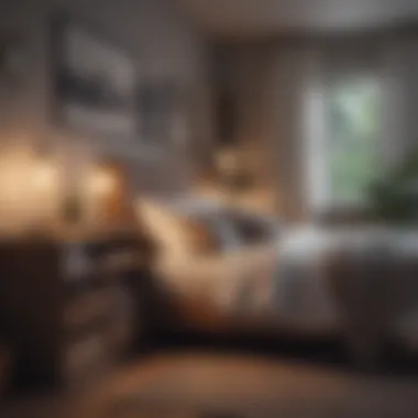 Cozy bedroom showcasing smart storage solutions