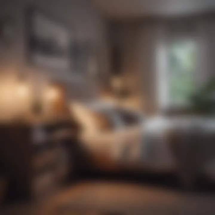 Cozy bedroom showcasing smart storage solutions