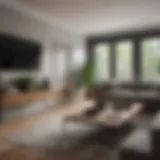Organized living room with minimalist decor