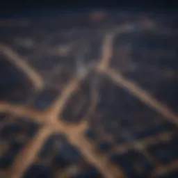 Aerial view of Washington DC skyline highlighting neighborhoods