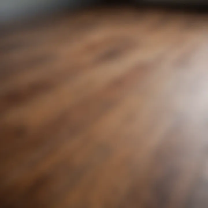 Before and after comparison of laminate tile floor cleaning