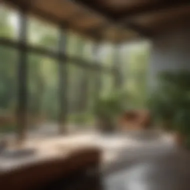 Seamless Integration with Nature in Interior Design Interior showcasing a seamless blend with nature
