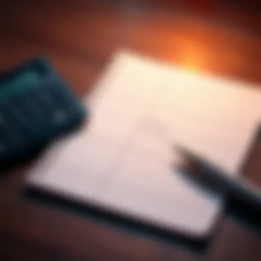 A calculator and notepad for calculating square footage effectively