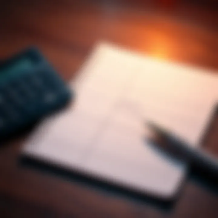 A calculator and notepad for calculating square footage effectively