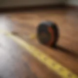 Measuring tape on a floor