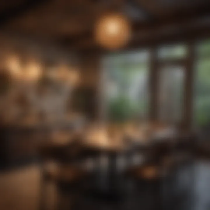 Casual dining setup with rustic charm